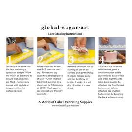 Global Sugar Art Butterflies & Ribbon Silicone Lace Mat by Chef Alan Tetreault