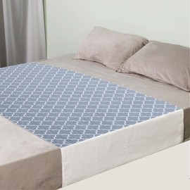 OUTCREATOR® Saddle Style Bed Pad with Tuck-in Sides, 34" x 60" Reusable Incontinence Underpad, Absorbent Waterproof Washable Quilted Tuckable Mattress Protector for Adults, Elderly, Kids, Pets (Gray)