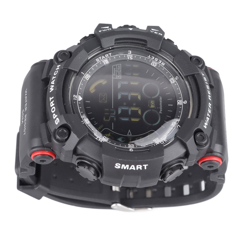 Men Digital Watch LED Backlight Multi Functional Water Resistant Watch