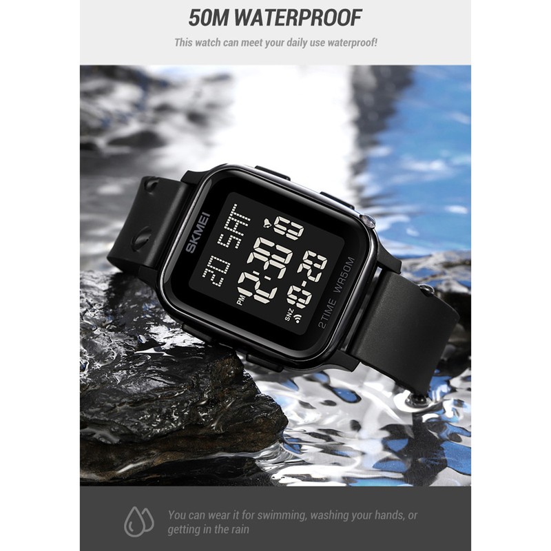 SKMEI 1858 sports watches Countdown double time watch alarm clock