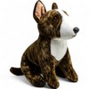 Carl Dick Pitbull sitting brown 30cm. Plush Toy, Soft Toy,