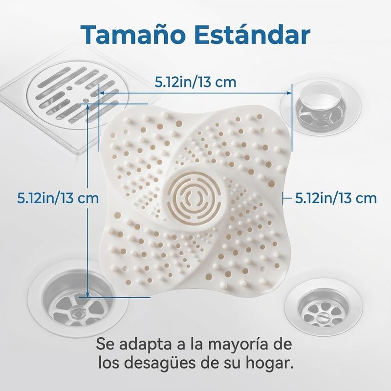 4Pzs Tapón de Silicona para Desagüe de Suelo con Ventosa,