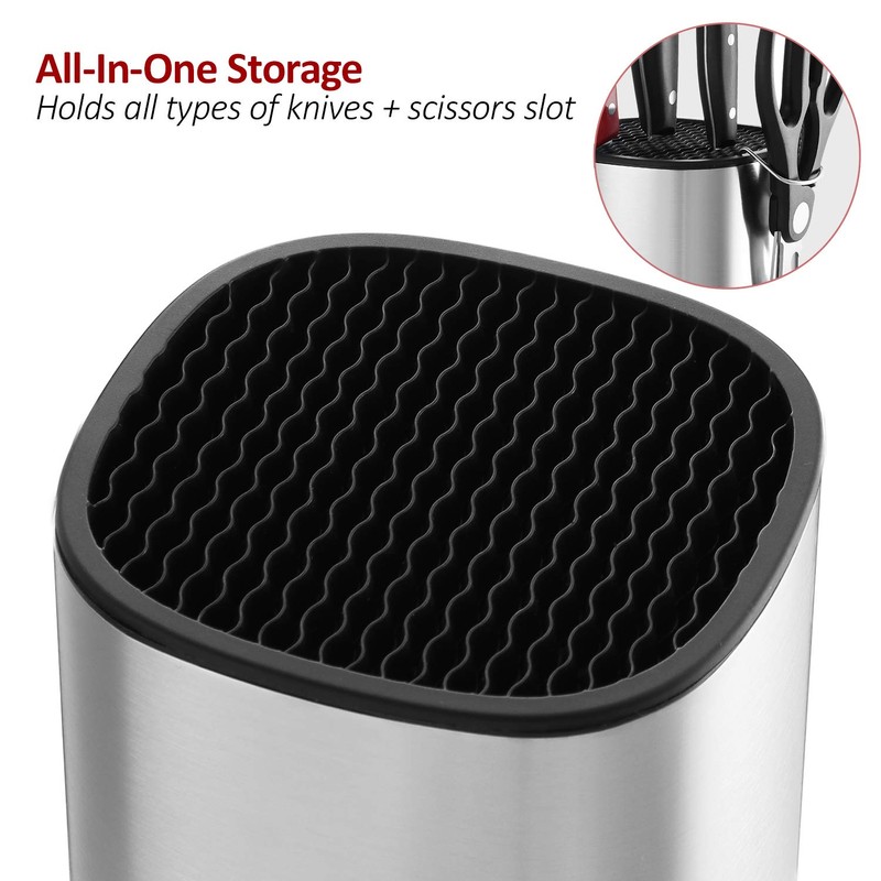 Universal Knife Block, Stainless Steel Knife Holder, Knife Organizer, Modern