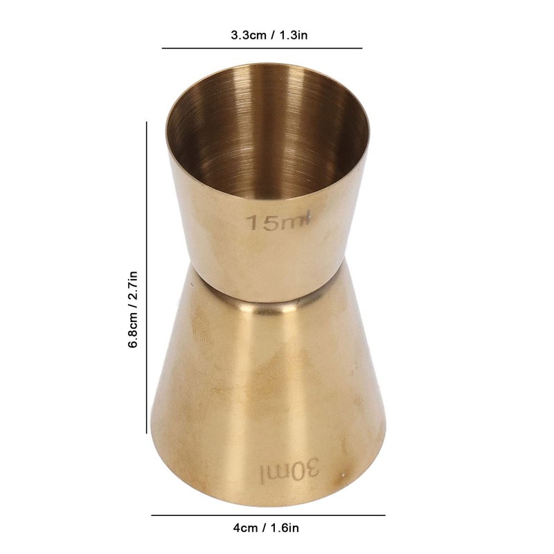Tissting 2Pcs Double Head Cocktail Jigger, Stainless Steel Measure Jigger