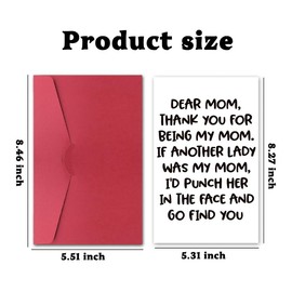 Funny Birthday Cards for Mom Mother Valentine Card for Mama Mom Mothers Day Card for Mom Mother in Law Birthday Cards Funny Hilarious Greeting Card for Mom Mommy Thank You Cards with Envelopes 5x8