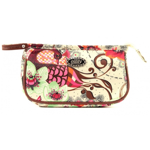 Oilily Tropical Birds S Cosmetic Bag Off White 18 x 6.5 x 10.5 cm