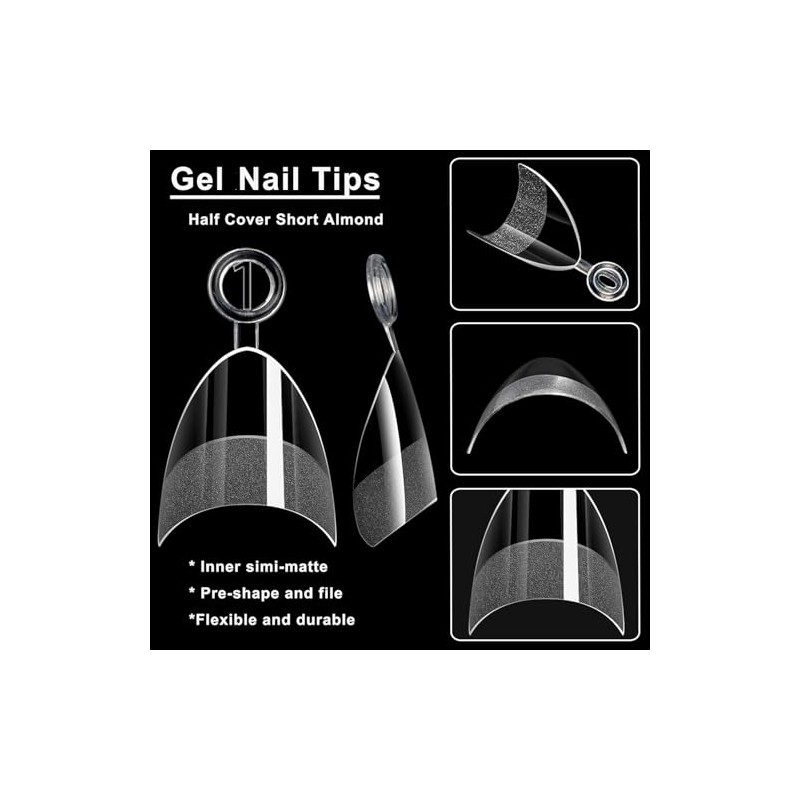 600pcs Uñas Postizas Nail Art Tips, Francesa Uñas Acrilicas Uñas