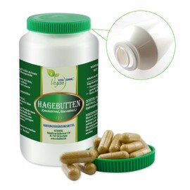 Vita Ideal Vegan® Rosehip Bowls 360 Capsules Cynosbati Fruct Daily Serving 1000 mg Rosehip Peels Pure Powder Natural, Vegetable and No Additives