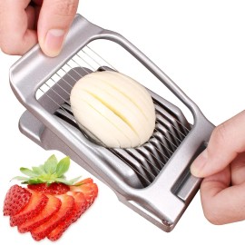 Codoule Egg Slicer Cutter for Hard-Boiled Eggs & Fruit, Heavy Duty Aluminum Wire