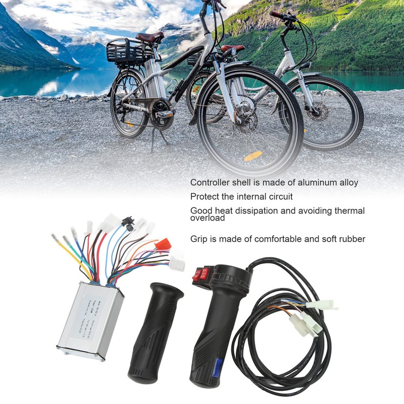 SPYMINNPOO Electric Bicycle Brushed Speed Controller Kit, 350W 24V/36V Controller