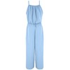Girls Long Sleeveless Dungarees (Code 8809) Sky Blue 14 Years