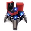 LED Jewelry Display Turntable Solar Powered Rotating Stand Blue Led
