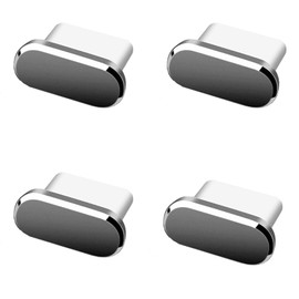 ALLVD Type C Cap Connector Cover Ultra Durable Protection Dustproof Cover Charging Port Connector Dust Plug Pack of 4 (Gray)
