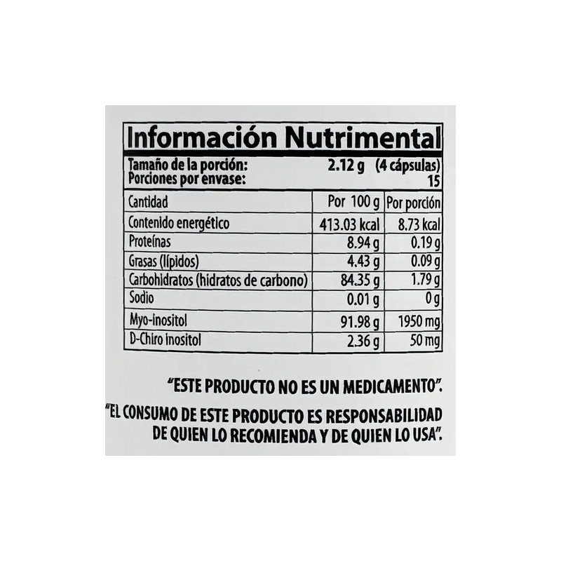 Myo & D-chiro Inositol 60 Capsulas Natural Health