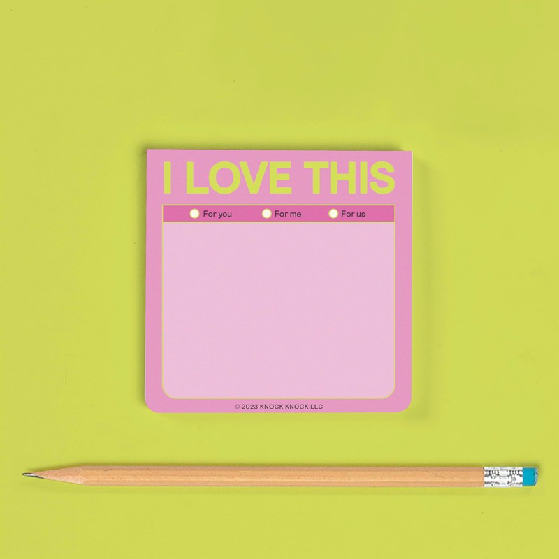 1-Count Knock Knock I Love This Sticky Note Pad, 3