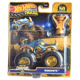 Hot Wheels Monster Trucks Rhinomite, Trophy Champions 50th Bigfoot Series 1:64 Scale die cast