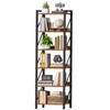 HOOBRO Bookshelf, 5-Tier Industrial Bookcase, Book Shelf Storage Organizer, Tall