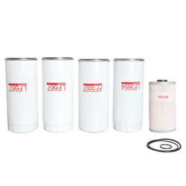 JAVOUKA Filter Kit Compatible With Volvo D13 Oil Change Kit OE# 20972293 21707133 21707132 LF667(X2) LF3654 FF5507 FF5369