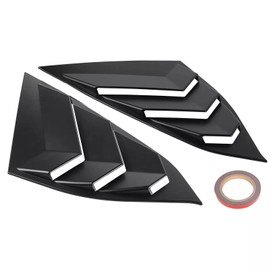 Rear Side Window Louvers Compatible with Honda Accord 2018-2022 Racing Style Blinds Air Vent,Gloss Black