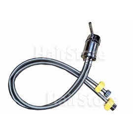 Hair Salon wash Basin Mixer taps and Hose with Long Tubes Salon Mixer tap Hairdressing tap and Hose Easy fit Save Labour Cost or DIY (Silver 80 cm Pipes)