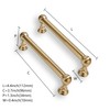 CABDM 10 Pack 3-3/4 Inch Solid Kitchen Cabinet Handles Brushed