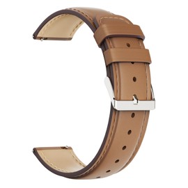 TOOBUR 22mm Watch Band, Vintage Leather Replacement Bracelet, Replacement Strap for Men Women, Compatible with watches with 22mm lug width, universal model, LightBrown