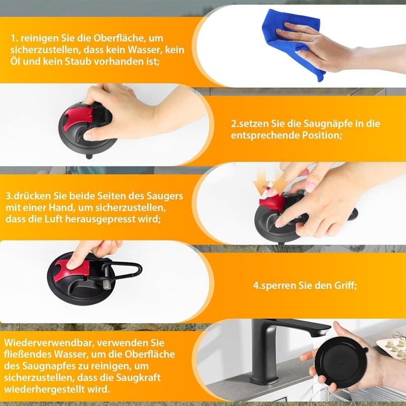 Magicbox Suction Cup Hooks Camping Pack of 2 Powerful Suction