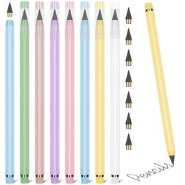 HOTUT Inkless Pencil, 7PCS Infinity With Extra 7 Eraser Reusable Everlasting Writing Instrument, 7 Replaceable Nibs for Drawing Students Home Office School Supplies