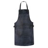 LeatherShire Black Wax Full Grain Leather Bib Apron Butcher Apron
