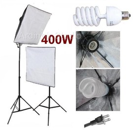 Ardinbir Studio 400w Photo Softbox Lighting Kit with Continuous Light, Socket and Light Stand