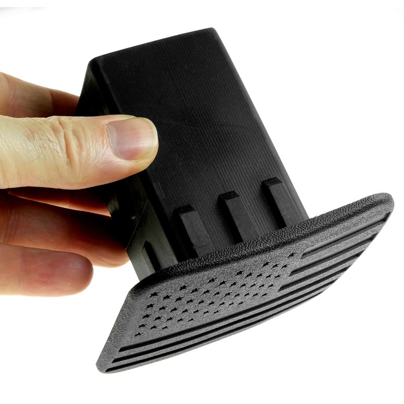 MULL USA Black Flag Hitch Cover Plug (Fits 2" Receiver,
