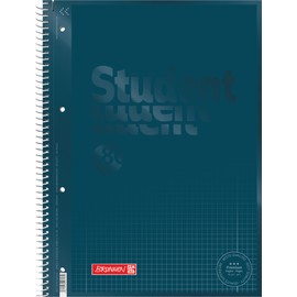 BRUNNEN College Notepad Premium Student Colour Code | A4, Line Style 28, 80 Sheets, Denim