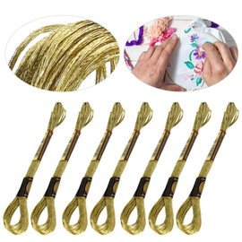 Cross Stitch Strands, Sewing Thread, Cross Stitch Thread, Cotton Thread, No Fading, Light Gold, Handmade for Sewing Flowers, Fruits, Animals