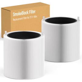 2 Pack Blue Pure 311i+ Max Smokeblock Filter Replacement Compatible with Blue Pure 311i+ Max Air Puri-Fier, Activated Carbon Filters