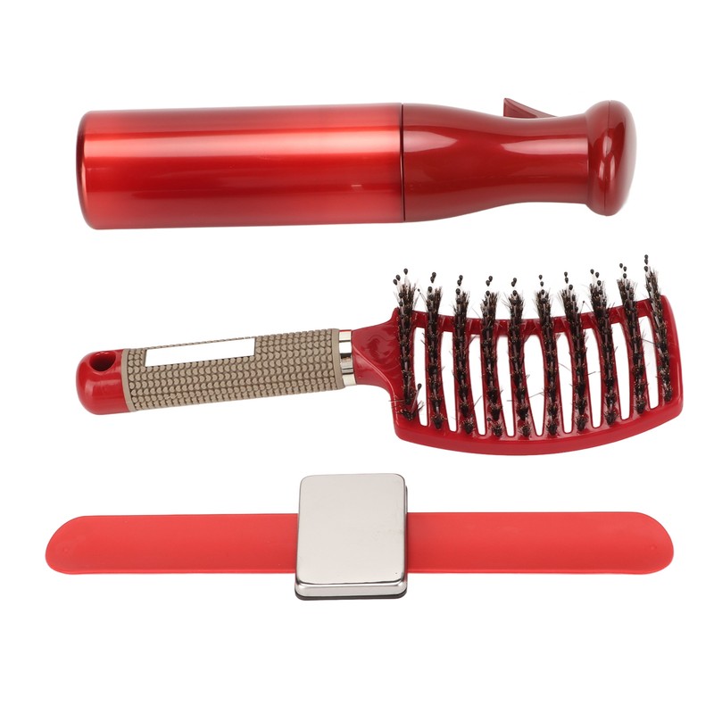Detangling Curved Vent Brush Spray Bottle Hair Clip Pin Wristband