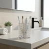 2 Pack Acrylic Toothbrush Holder, Clear Diamond Faceted Cup for
