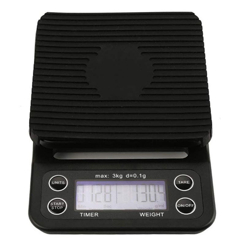 Kitchen Scale 3kg Capacity 0.1g Accuracy Digital Display Timer for