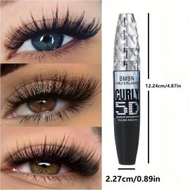 5D Volumizing Mascara Waterproof 1 Pack – Lengthening Curling Smudge Proof Lash Mascara, Long Lasting Non Greasy Eye Makeup for Daily & Event Use