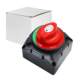 Slocable 600A High Current Battery Switch, 12-48V Waterproof Heavy Double Battery Master Cut Shut Off Isolator Switch for Car Vehicle RV and Marine Boat (On-Off for High Current)