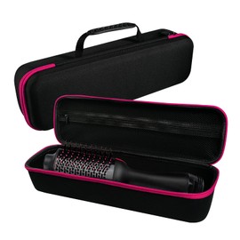 LVKAYCE Hard Carrying Case for Revlon Hair Dryer Brush Original 1.0/Plus 2.0,Portable Travel Storage Bag Compatibility with All Brand Hot Tools Volumizer Hot Air Brush (Rose Red)