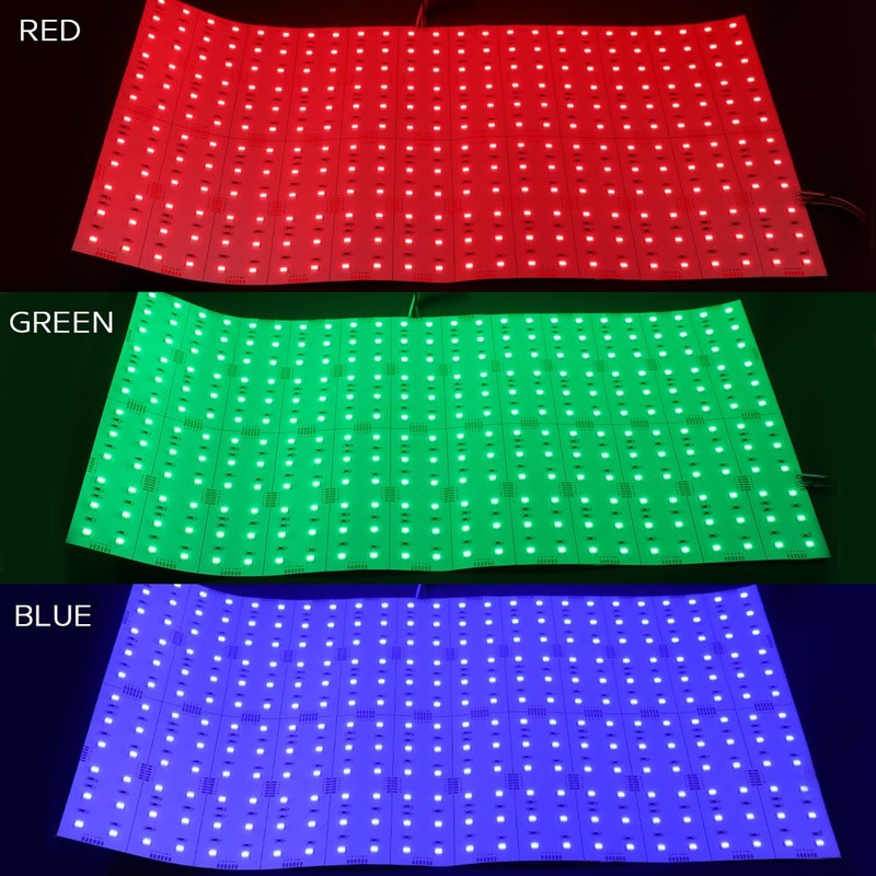 24X12cm 19"x9.5" Flexible LED Panel Sheet RGBCCT 5in1 Color Changing