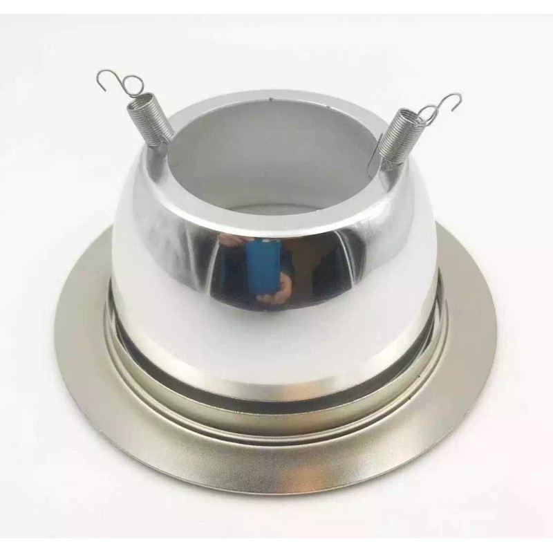 ECO lighting 5 Inch Chrome Reflector, Satin Nickel Ring Recessed