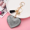 LCHULLE Bling Glitter Keychain Crystal Rhinestone Love Heart Design Key