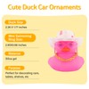 wonuu Car Cowboy Rubber Ducks, Dashboard Decorations Pink Duck for