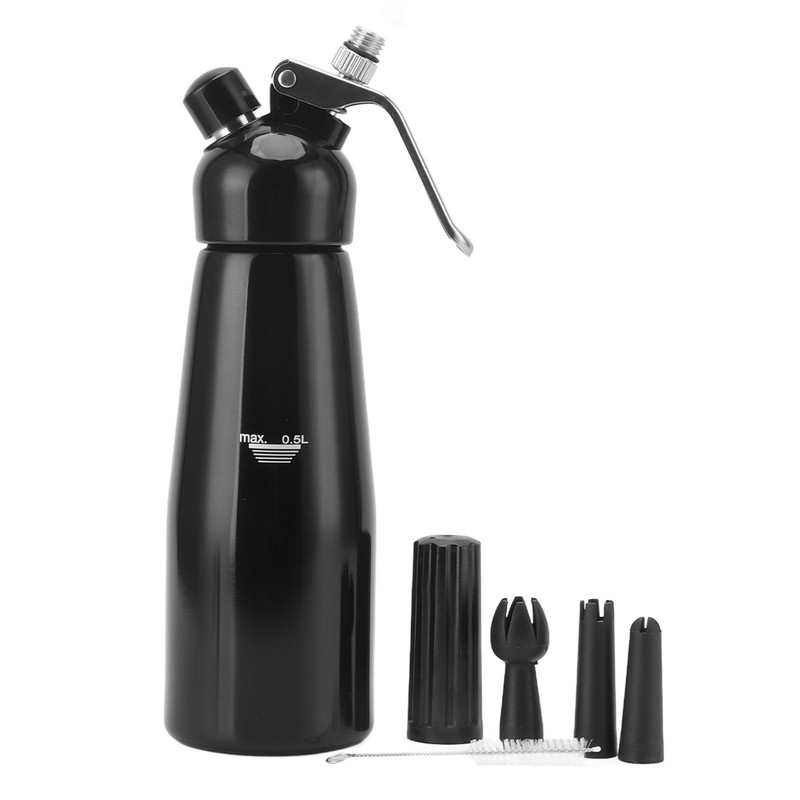 Whipped Cream Dispenser Aluminum Stainless Steel Plastic 500ml Cream Whipper