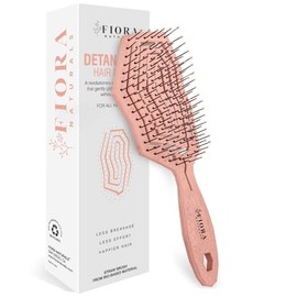 Cepillo Desenredante de Fiora Naturals – 100% Bio-amigable Cepillo Desenredante con Cerdas Ultra Suaves – Desenreda a través de enredos con facilidad 