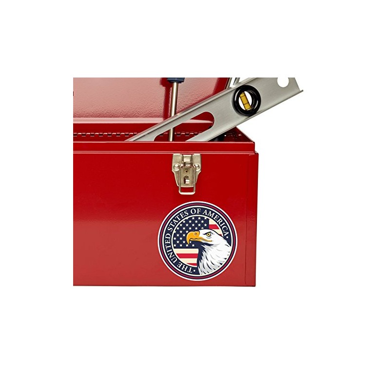 2 x 10cm USA Eagle Vinyl Sticker Laptop Car Travel
