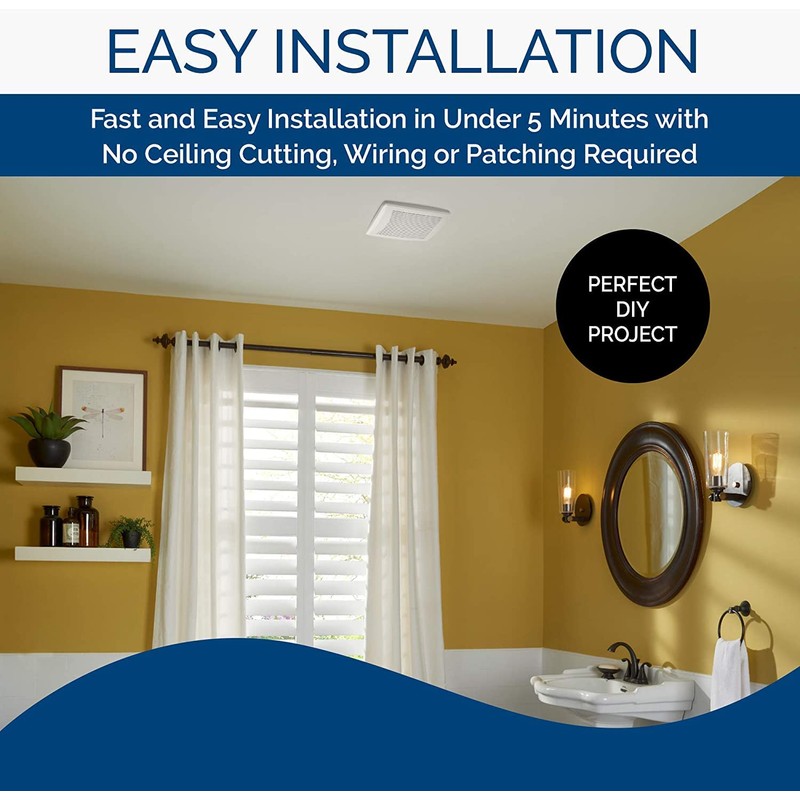 Broan-NuTone FGR101 Replacement Square Bathroom Ventilation Exhaust Fan Grille Cover,