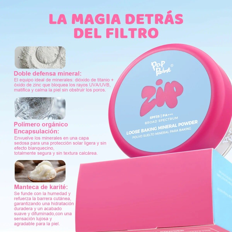 Polvo Mineral Suelto Poppaint Con Spf35 Pa+, 20 G
