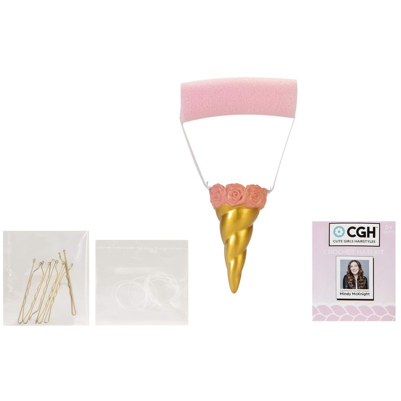 CGH Cute Girls Hairstyles! Unicorn Hair Kit with Bun Maker